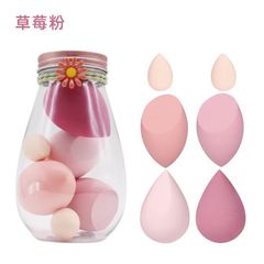 Other Make Up Tool & Accessories New Arrival makeup makeup sponge Puff Bottled Mini Cosmetics Puff Super Soft Beauty Tools for Foudation BB Cream Gifts Beauty Tools Multi-color fas Pink