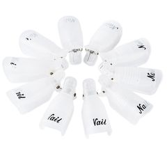 Other Foot & Hand Care New Arrival Nail polish remover Durable plastic nail soaking cap clip UV gel remover Silicone wrapping tool Nail art simple fashion nail polish removal White