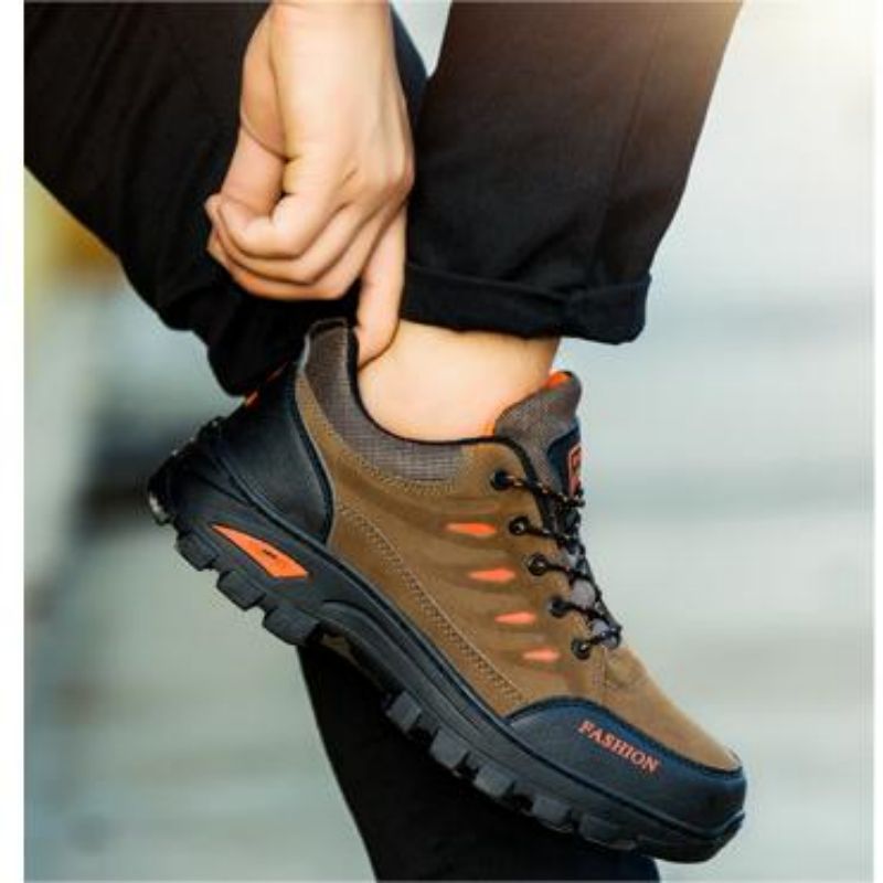 Climbing This Year'S Popular Niche Design Leisure Outdoor Shoes Sports Mountaineering Work Commuter Shoes Thick Soled Hiking Camel Men'S Shoes