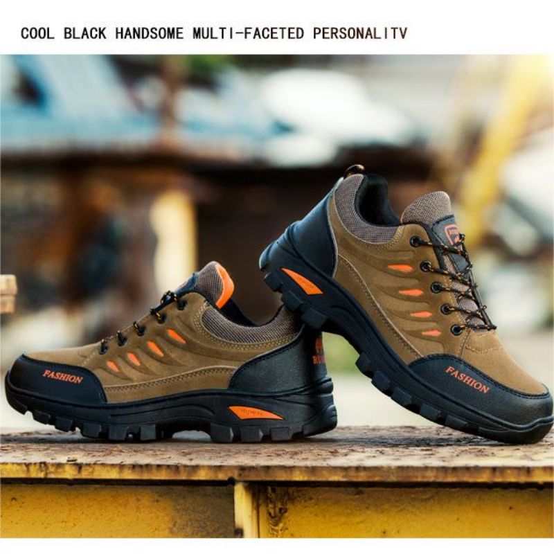 Climbing This Year'S Popular Niche Design Leisure Outdoor Shoes Sports Mountaineering Work Commuter Shoes Thick Soled Hiking Camel Men'S Shoes