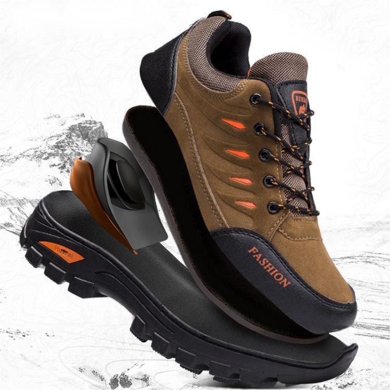 Climbing This Year'S Popular Niche Design Leisure Outdoor Shoes Sports Mountaineering Work Commuter Shoes Thick Soled Hiking Camel Men'S Shoes