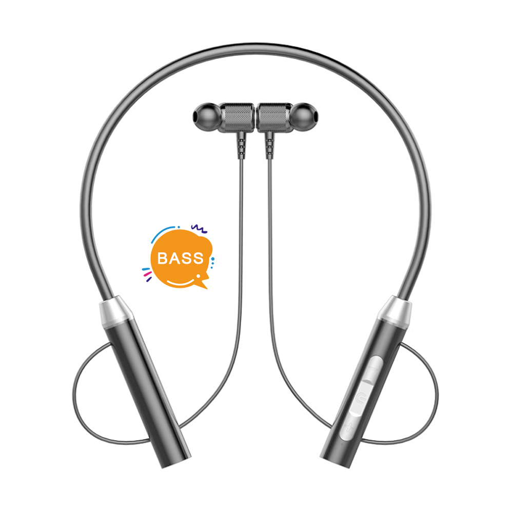 Super Bass Popular, Built-in 280 mAh Battery, Wireless Bluetooth Earphones, Neckband, Magnetic  sports earphones, Bluetooth 5.2 Noise Reduction Headset black