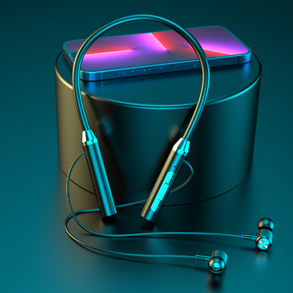 Super Bass Popular, Built-in 280 mAh Battery, Wireless Bluetooth Earphones, Neckband, Magnetic  sports earphones, Bluetooth 5.2 Noise Reduction Headset black