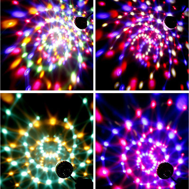 360° Rotating Disco Ball Light Golden Self-propelled Light Automatic Color Change USB Interface Power Supply KTV Bar Family Night Light Atmosphere Small