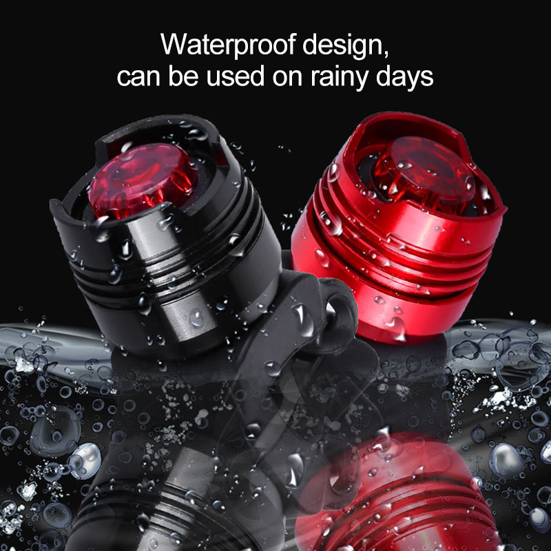Small Warning Lights Emergency Lights LED Taillights Energy-saving Lamp Beads Button Batteries Installed On Mountain Bicycles Bright Waterproof Front And Rear Lights