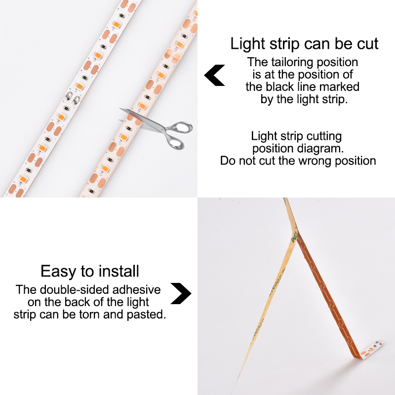 LED Monochrome Strip Lights With USB Interface 2835 SMD DC5V White /Warm White Light 0.5M/1M/2M/3M/4M/5M Waterproof/Non-waterproof TV Background Wall Decoration Atmosphere