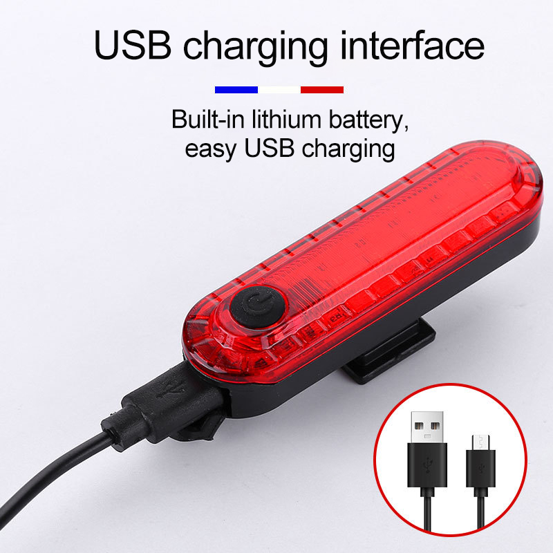 Bicycle light  Taillight Headlight Accessories  Cycling USB Charging Safety Warning Adjustable Stand Highlight LED Lamp Meet An EmergencyBeads Waterproof And Safe
