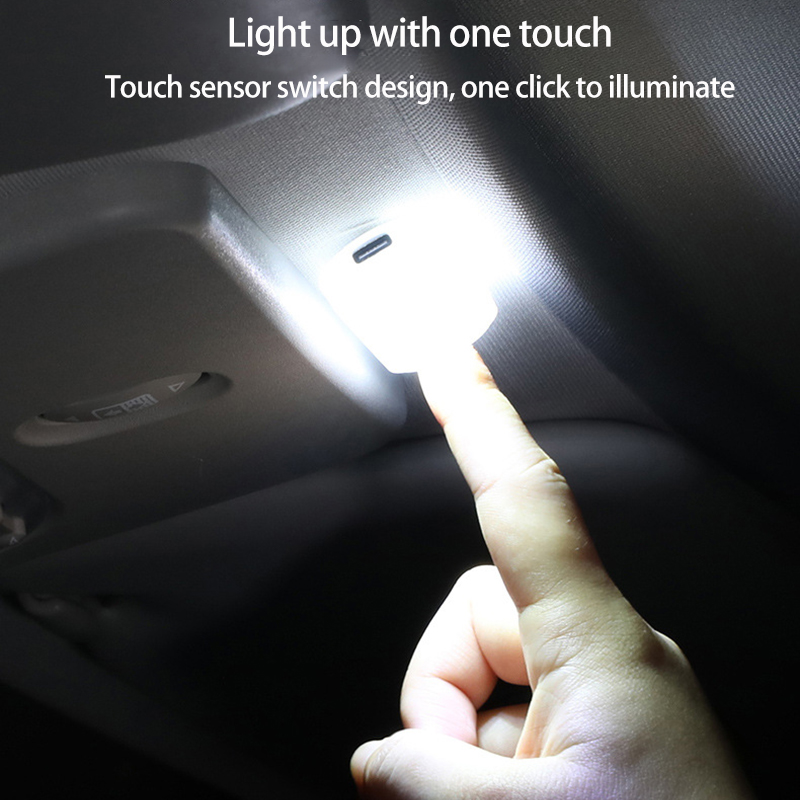 Touch Atmosphere Light Car White Lights Household wall Lamp USB Rechargeable Lighting Reading And Finding LED Light Small Magnetic Sticker Installation