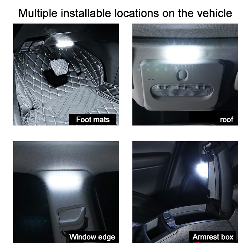 Touch Atmosphere Light Car White Lights Household wall Lamp USB Rechargeable Lighting Reading And Finding LED Light Small Magnetic Sticker Installation