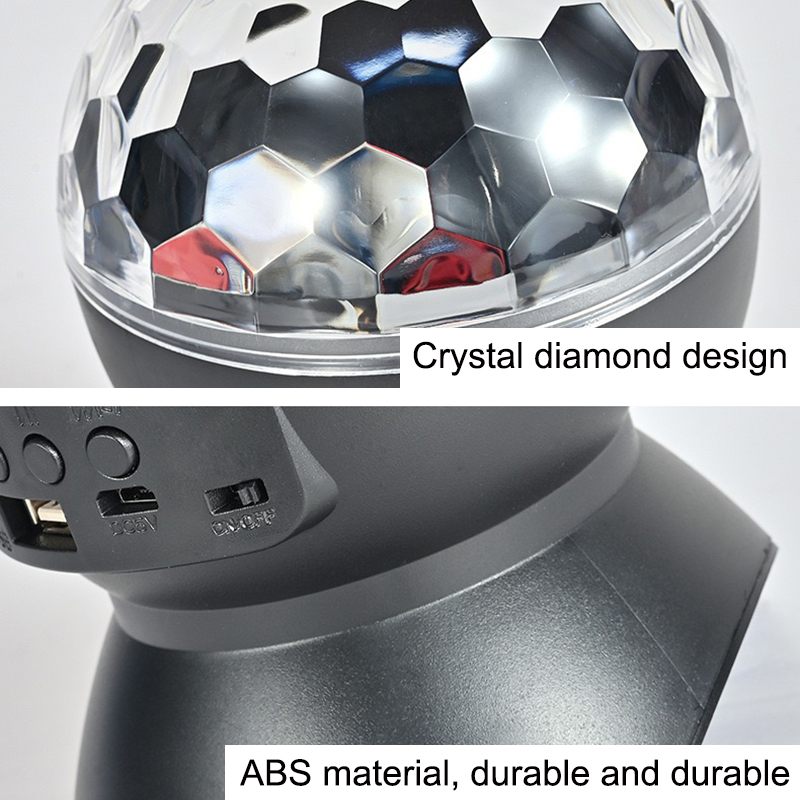 Bluetooth Audio Light Stage Disco Rotating Lamp Projection Light LED Colorful Light KTV Little Magic Ball Playing Music U Disk TF Card Playing Bungee Atmosphere Home Room