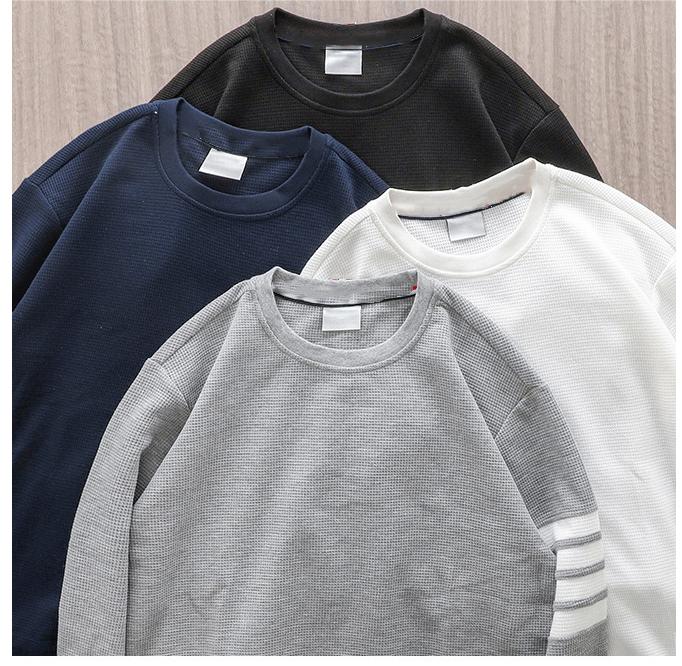 T-Shirts This year's popular niche design for men's hoodies, waffle bottoms, long sleeved t-shirts, handsome men's loose fitting tops, men's clothing