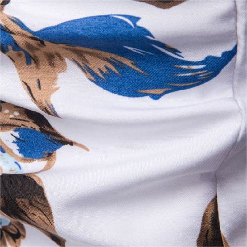 Shirts Spring Autumn Men'S Long-Sleeved Floral Shirt Cross-Border Large Size Lapel Slim Shirt Non-Ironing Casual Men'S Wear