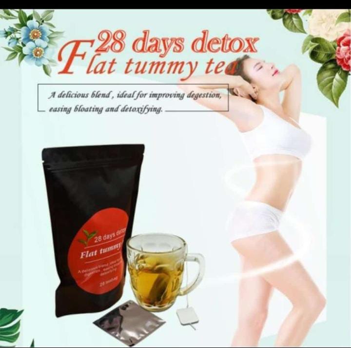 Flat Tummy Tea Slimming Tea Detox - 28 Days Moringa & Oolonga Tea- Cleanse The Digestive System