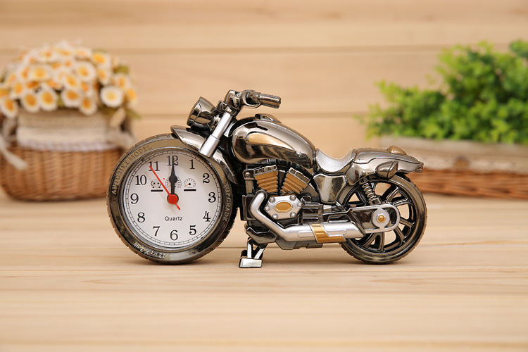 Creative Retro Alarm Clock Watch Motorcycle Model Alarm Clock Child