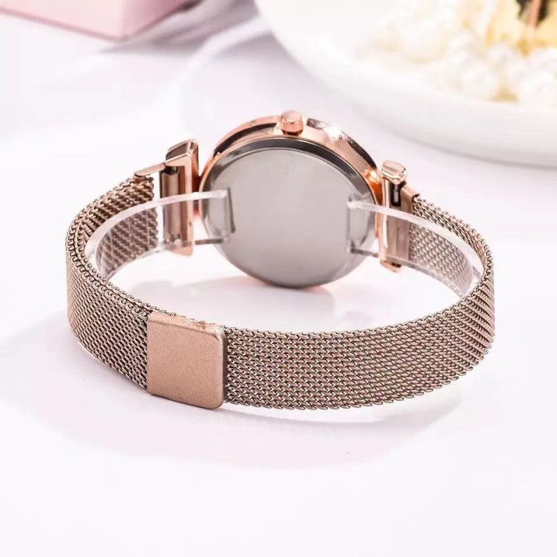 6 Pcs/set Women's watch Bracelet Necklace Suit Simple Fashion Watch Bow Women's Quartz Watch Jewelry Gifts