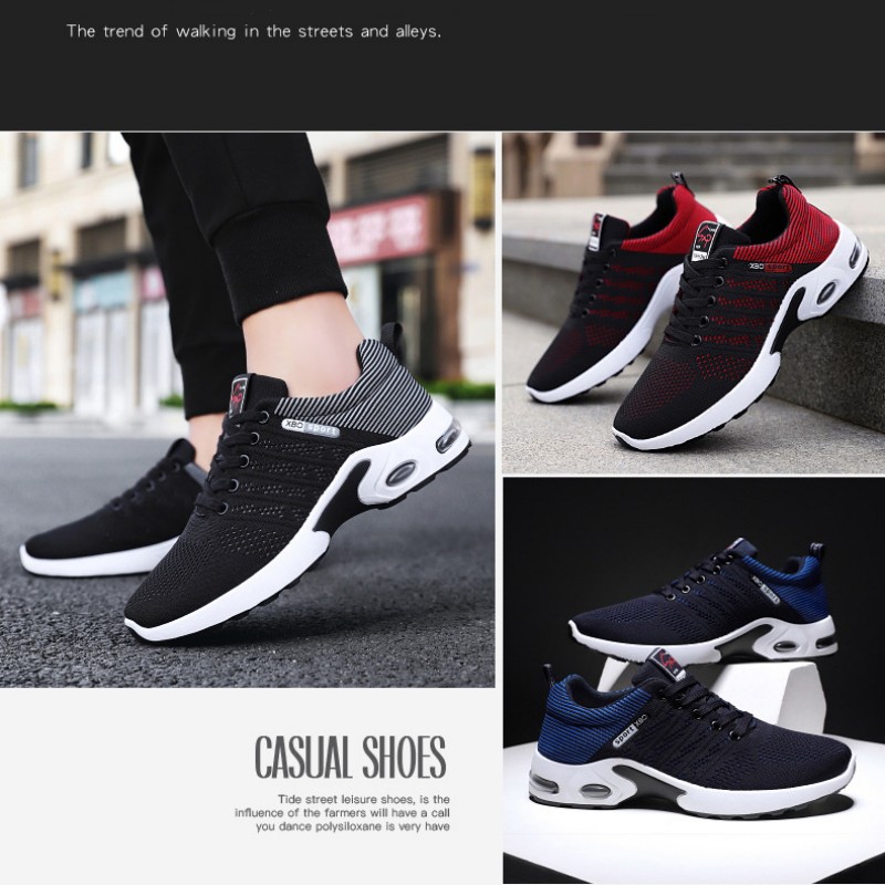 Men's Shoes Breathable Air Cushioned Athletic  Running Shoes Light Casual Sports Shoes For Men