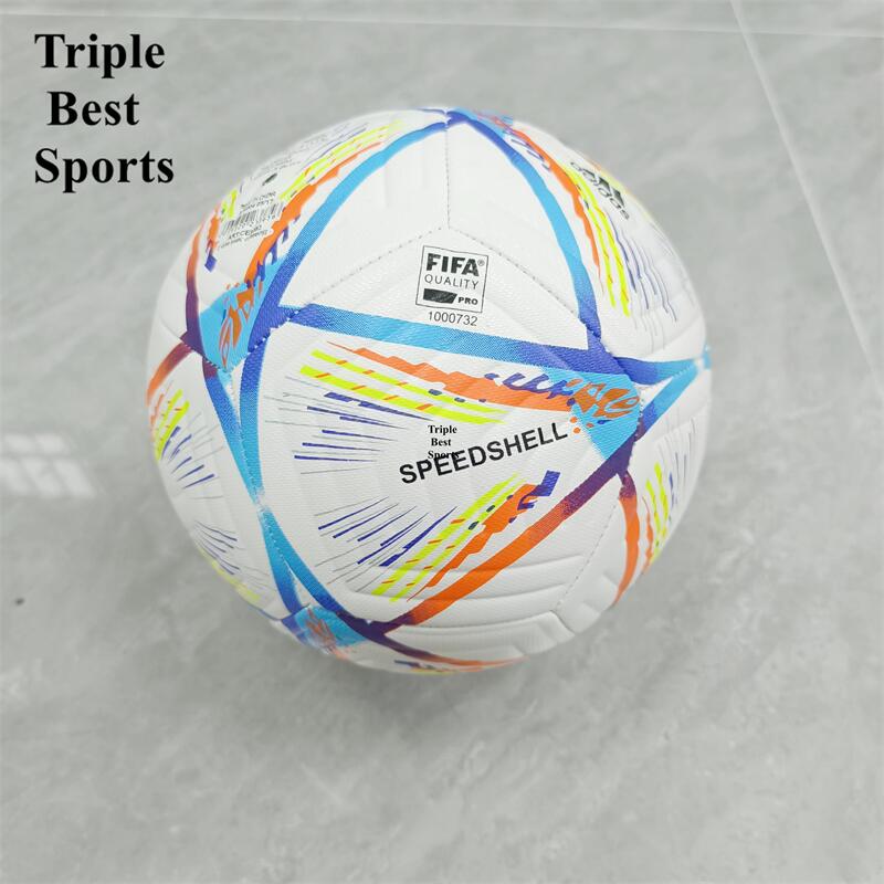 1 Set With Free Pump Gifts Machine Knitted Size 5 PU Leather FIFA UEFA Football Champions League World Cup 2022 Game Adidas Soccer Ball Pure Athletic Black Wholesale Football Ball