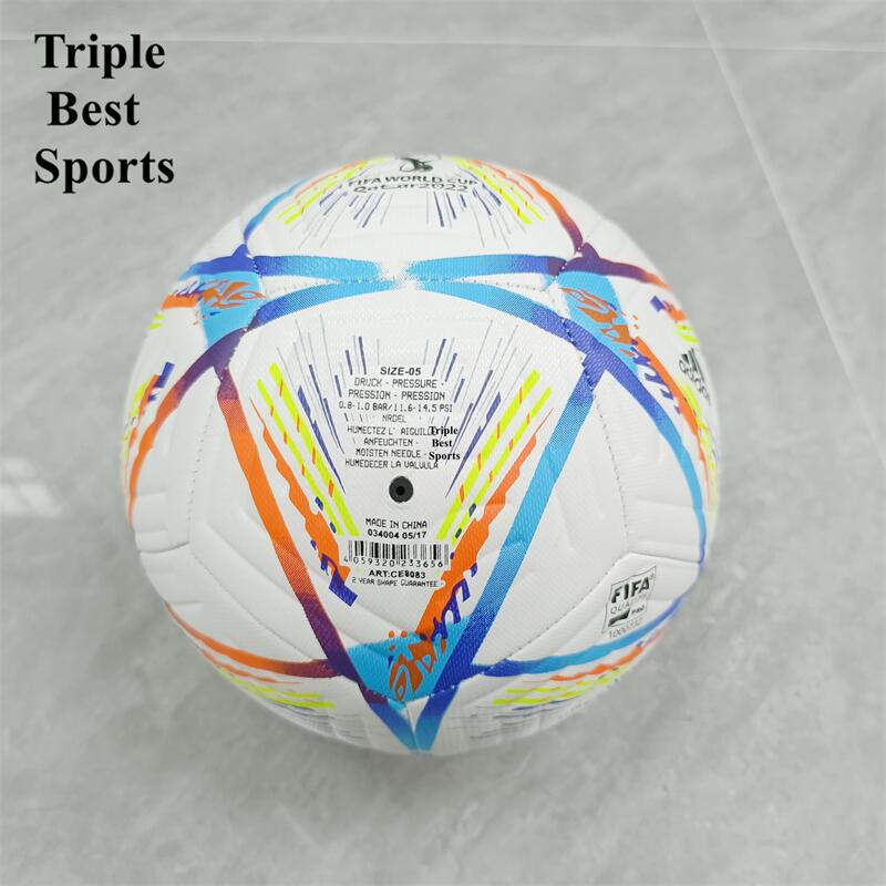 1 Set With Free Pump Gifts Machine Knitted Size 5 PU Leather FIFA UEFA Football Champions League World Cup 2022 Game Adidas Soccer Ball Pure Athletic Black Wholesale Football Ball