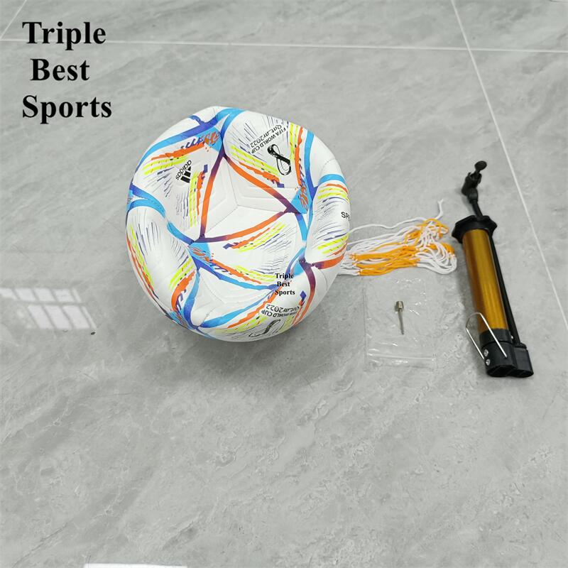 1 Set With Free Pump Gifts Machine Knitted Size 5 PU Leather FIFA UEFA Football Champions League World Cup 2022 Game Adidas Soccer Ball Pure Athletic Black Wholesale Football Ball