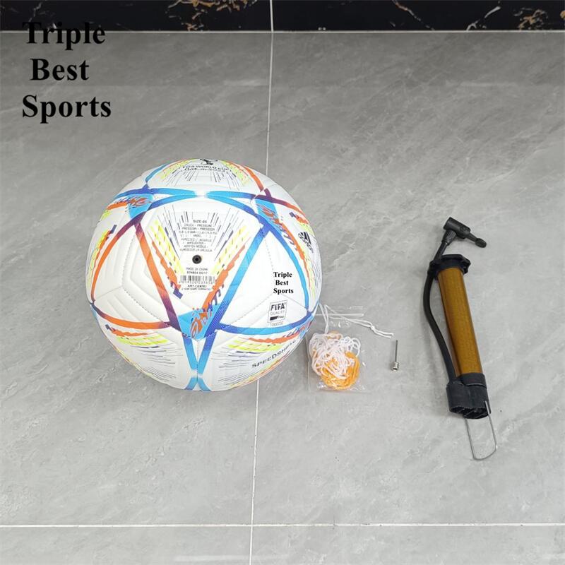 1 Set With Free Pump Gifts Machine Knitted Size 5 PU Leather FIFA UEFA Football Champions League World Cup 2022 Game Adidas Soccer Ball Pure Athletic Black Wholesale Football Ball