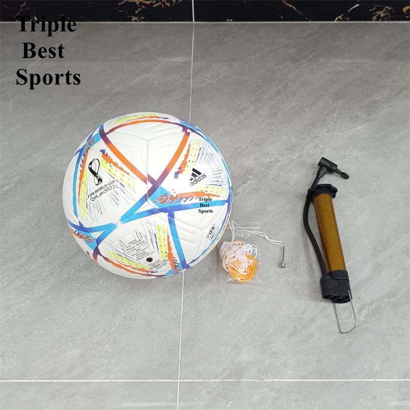 1 Set With Free Pump Gifts Machine Knitted Size 5 PU Leather FIFA UEFA Football Champions League World Cup 2022 Game Adidas Soccer Ball Pure Athletic Black Wholesale Football Ball