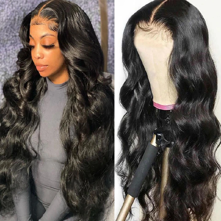 Amazon cross-border hot selling wig women's fashion middle split rose mesh long curly hair wig synthetic weaves