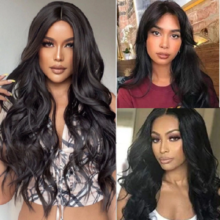 Long Wigs for Black Women Wavy Curly Hair Synthetic Hair Ladies Long Curly Wigs 25inch Long Curly Wigs Ladies Hair Girls Local fast delivery
