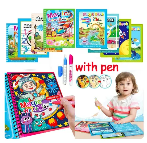 Reusable Coloring Book Magic Water Drawing Book Painting Drawing Toys Sensory Early Education Toys for Kids