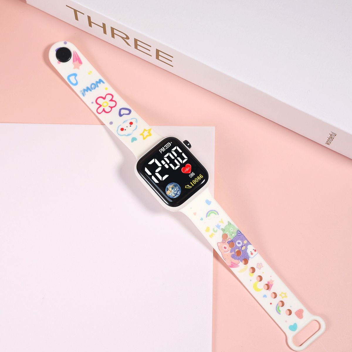 Fashion Sport Digital Women Watch Men Square Silicone Electronic LED Children Wristwatches Girls Clock For Gift