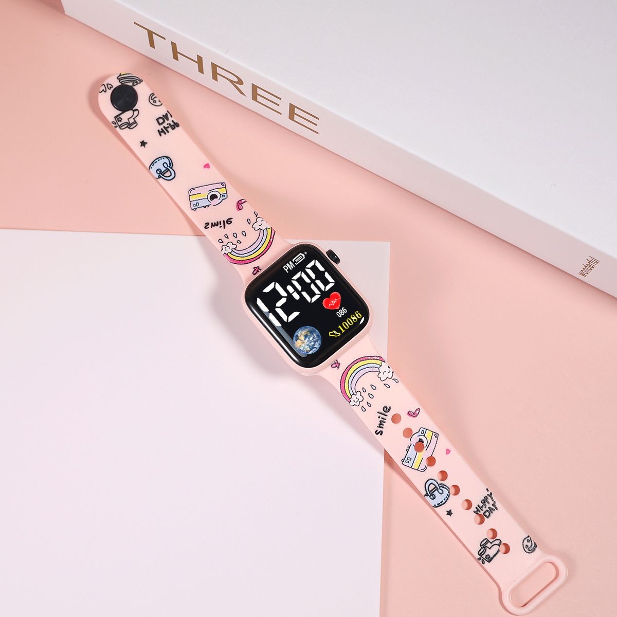 Fashion Sport Digital Women Watch Men Square Silicone Electronic LED Children Wristwatches Girls Clock For Gift