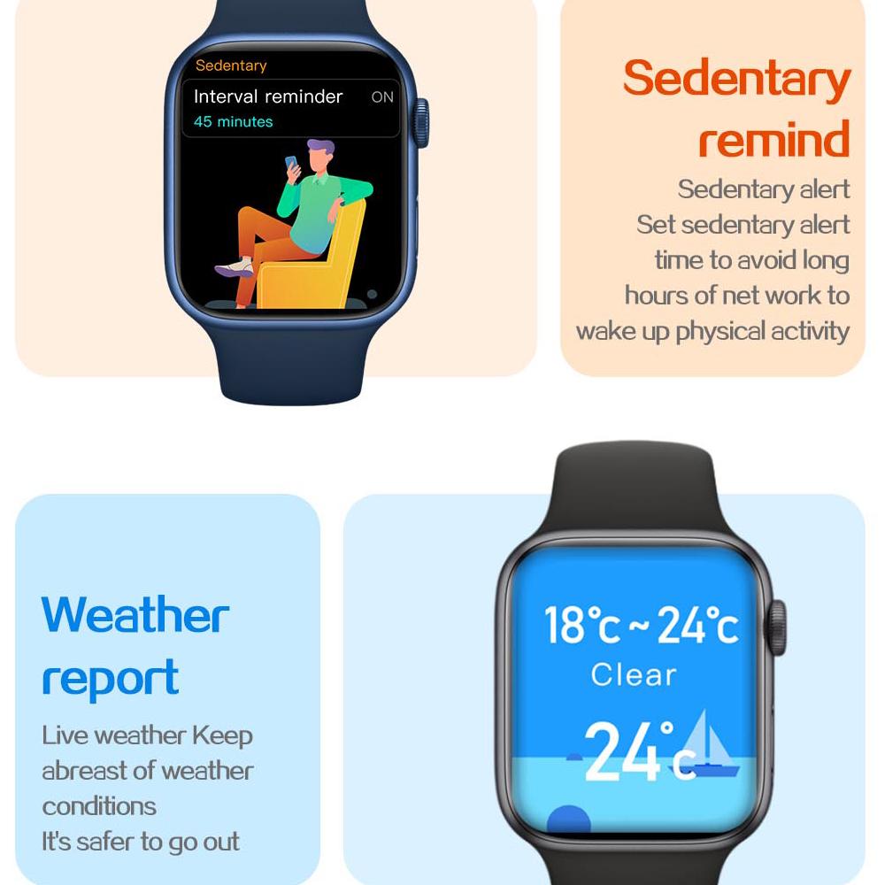 SmartWatch I8 Pro Max Series 8 Phone Call Custom Watch Face Sport Waterproof Women Man Wireless Charging Smart Watch
