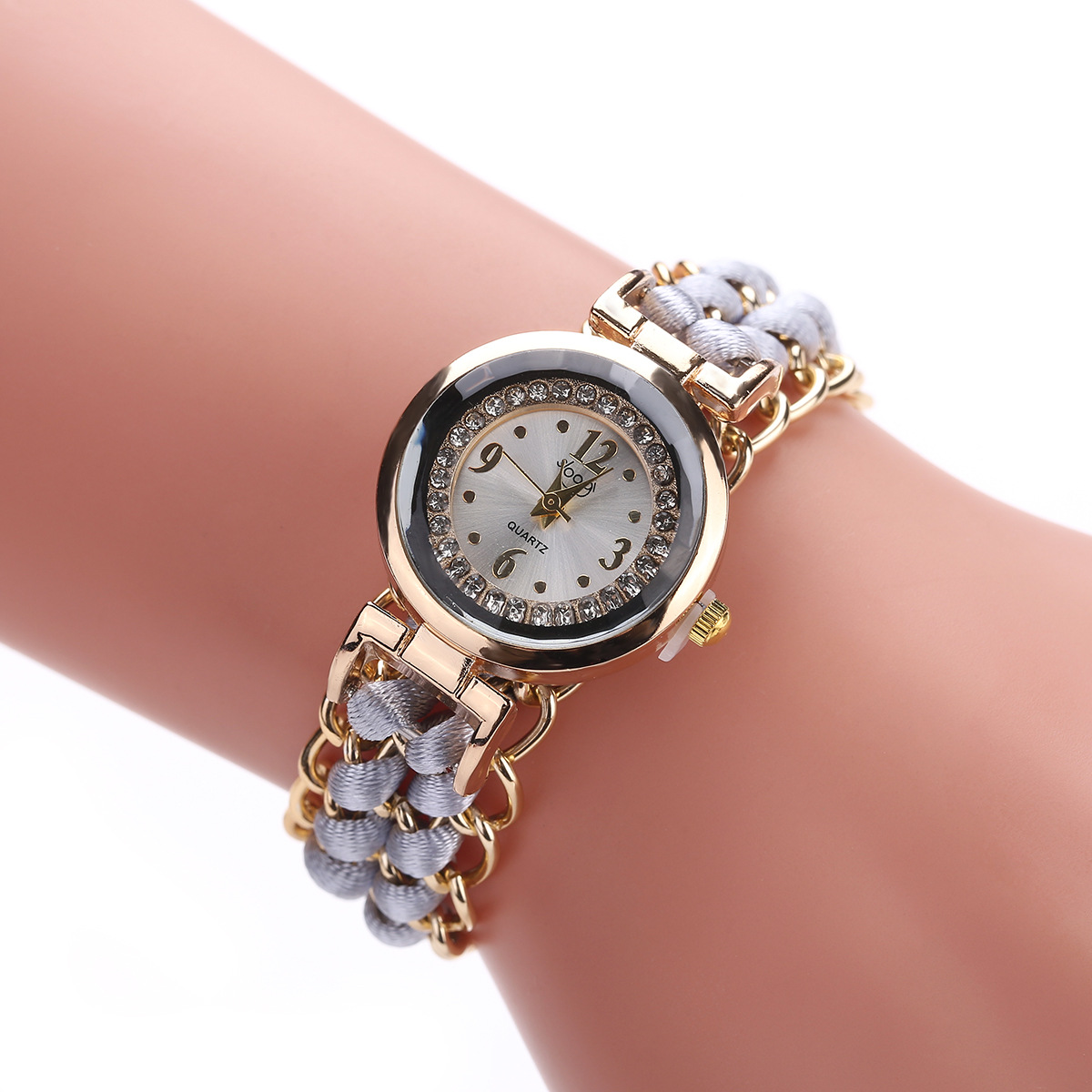 Fashion Women Watches Knitting Rope Chain Winding Analog Quartz Wrist Watch Simple Ladies Casual Clock