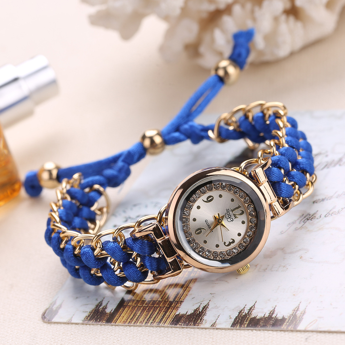 Fashion Women Watches Knitting Rope Chain Winding Analog Quartz Wrist Watch Simple Ladies Casual Clock