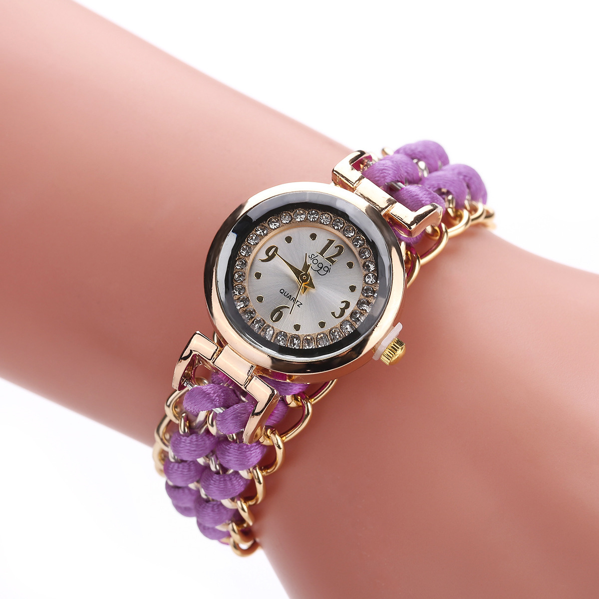 Fashion Women Watches Knitting Rope Chain Winding Analog Quartz Wrist Watch Simple Ladies Casual Clock