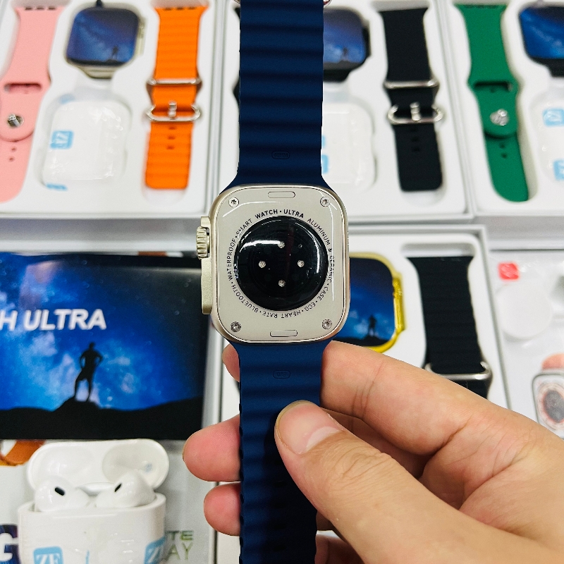 3 in 1 Smart Watch i9 Ultra Earphone 2 Straps Blood Oxygen Bluetooth Call Wireless Charger Digital Smartwatches VS T900 Ultra