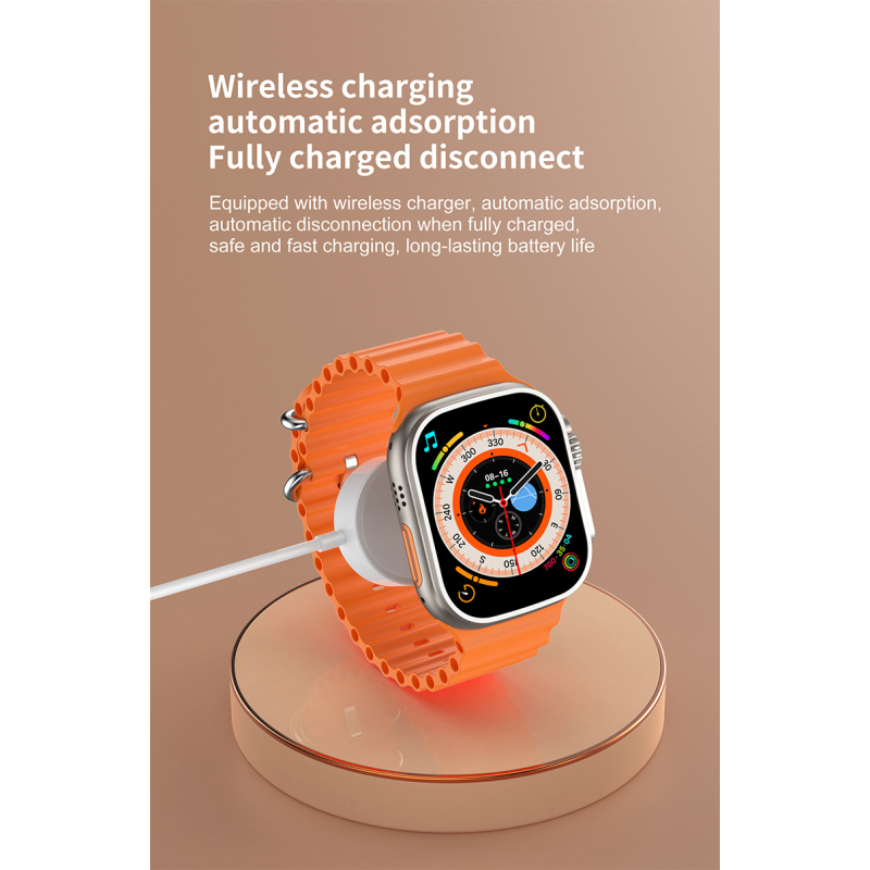 3 in 1 Smart Watch i9 Ultra Earphone 2 Straps Blood Oxygen Bluetooth Call Wireless Charger Digital Smartwatches VS T900 Ultra