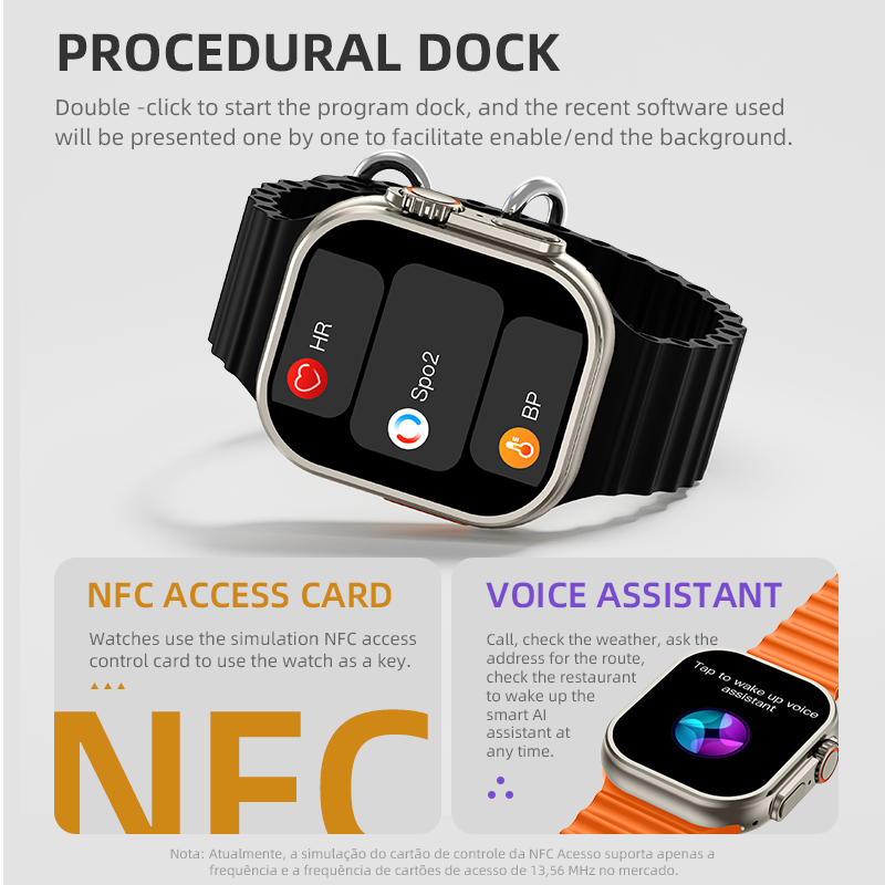 HW ULTRA 2 Smart Watch ChatGPT NFC 2.10" Amoled Screen Blood Sugar Pressure Oxygen Bluetooth Call Men Women Smartwatch VS T900 Ultra