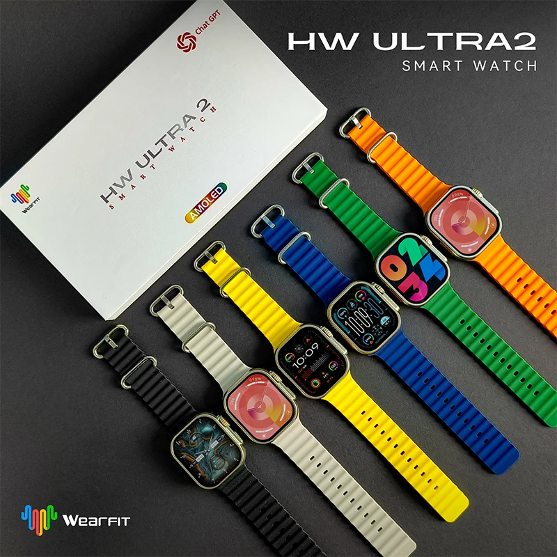 HW ULTRA 2 Smart Watch ChatGPT NFC 2.10" Amoled Screen Blood Sugar Pressure Oxygen Bluetooth Call Men Women Smartwatch VS T900 Ultra