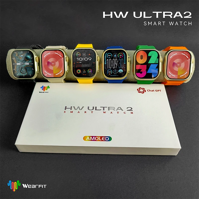 HW ULTRA 2 Smart Watch ChatGPT NFC 2.10" Amoled Screen Blood Sugar Pressure Oxygen Bluetooth Call Men Women Smartwatch VS T900 Ultra