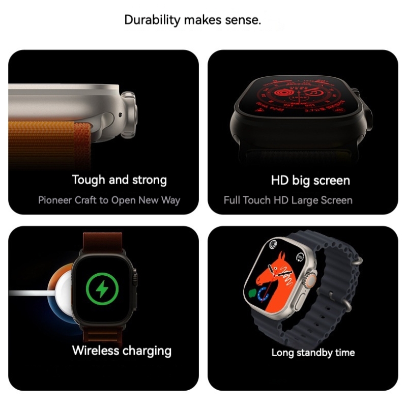 C800 Ultra 2 Smart Watch 1.99 inch Touch Screen Heart Rate Blood Pressure Oxygen Bluetooth Call Men Women Smartwatches VS T900 ULTRA