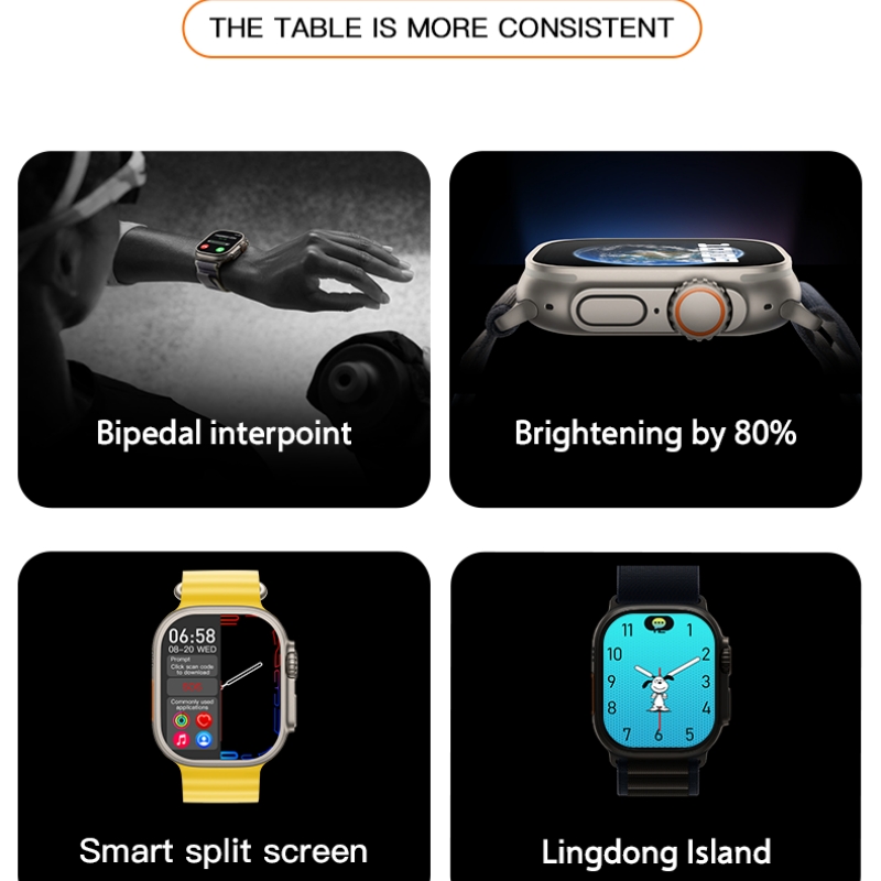 T900 Ultra 2 Smart Watch Gesture Answer Call Games Men Sports Watch Women Heart Rate Blood Pressure Smartwatch for Apple Android Phone