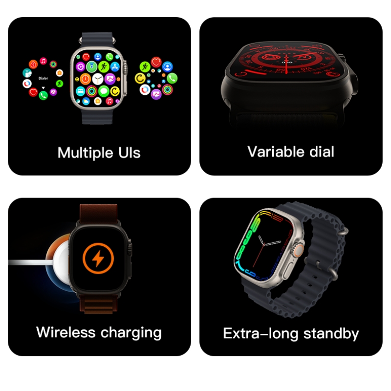 T900 Ultra 2 Smart Watch Gesture Answer Call Games Men Sports Watch Women Heart Rate Blood Pressure Smartwatch for Apple Android Phone
