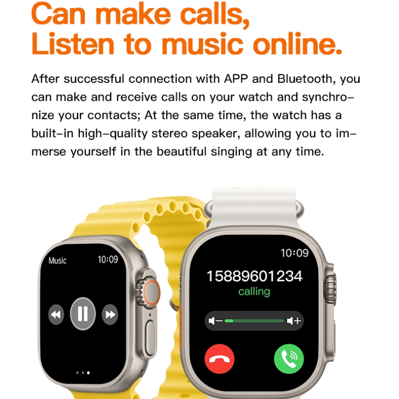 T900 Ultra 2 Smart Watch Gesture Answer Call Games Men Sports Watch Women Heart Rate Blood Pressure Smartwatch for Apple Android Phone
