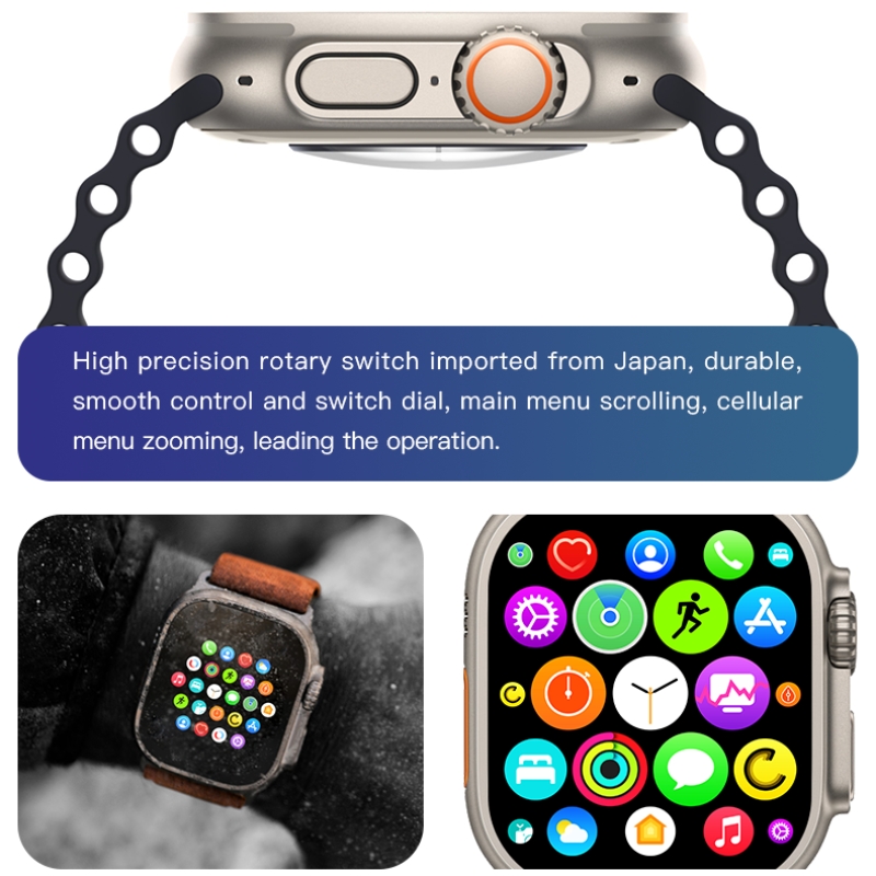 T900 Ultra 2 Smart Watch Gesture Answer Call Games Men Sports Watch Women Heart Rate Blood Pressure Smartwatch for Apple Android Phone