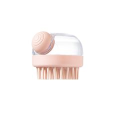 Silicone Shampoo Head Scalp Massage Brush Silicone Body Brush Hair Washing Comb Bath Spa Shower Brush Add Liquid Bathing Brush Pink