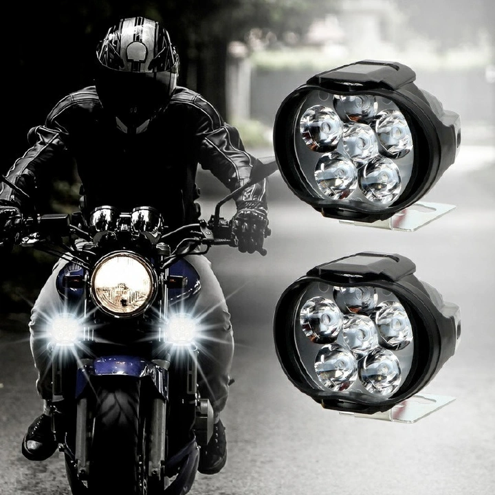 Electric Motorcycle LED Headlights Super Bright E-Bike Lights Accessories DC 9-85V Scooter Spotlights Car Fog Lamps with Switch