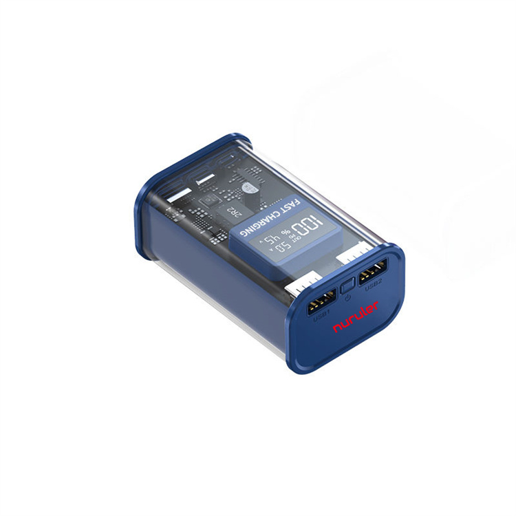Nuruler New arrival Armor Style 10000mAh Mini Transparent 22.5W Two-way Super Fast Charging Quick Charge Power Bank 10000 mAh Large Capacity Mobile Power