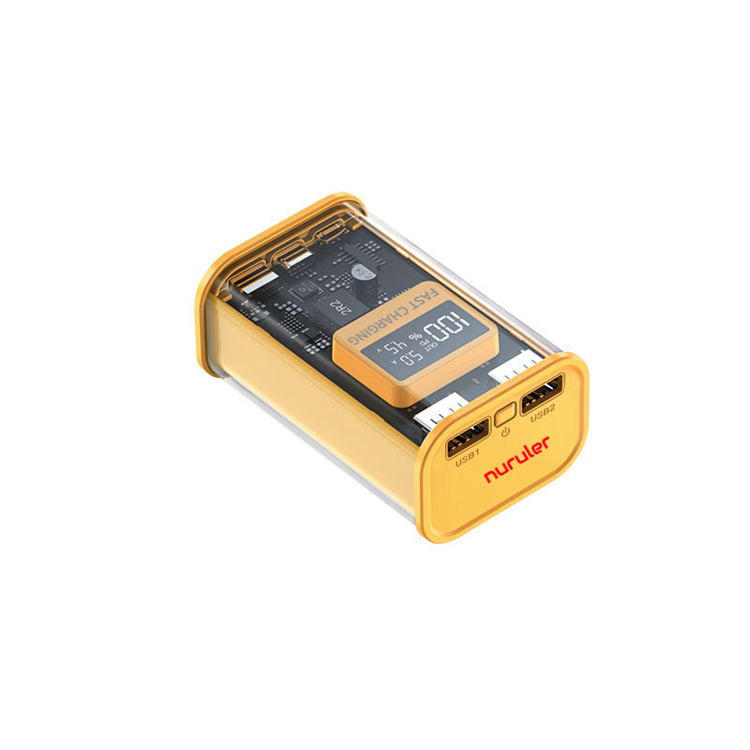 Nuruler New arrival Armor Style 10000mAh Mini Transparent 22.5W Two-way Super Fast Charging Quick Charge Power Bank 10000 mAh Large Capacity Mobile Power