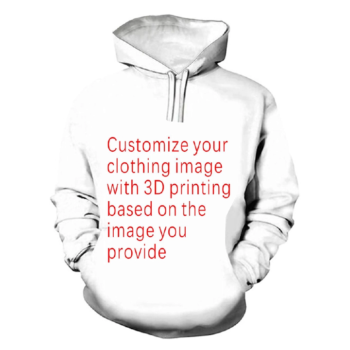 Men's Hooded Sweatshirt 3D Print Street Harajuku Sweatshirt Men's Custom Hooded Sweatshirt Pattern Clothing Print Your Clothing Based On The Pattern You Provide  SWEATER Hoodie Hoody Sweatshirt