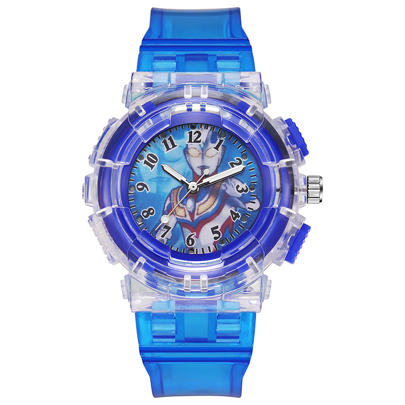 Ultra-man Led Luminous Watch Children's Cartoon Elementary School Student Boy Sports Electronic Clock Gifts